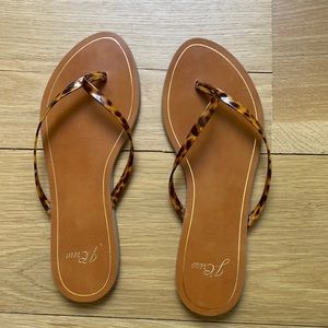 J crew leopard sandals